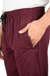 Men's POLYESTER TRACK PANTS | MAROON | SIZES FROM M TO 7XL.