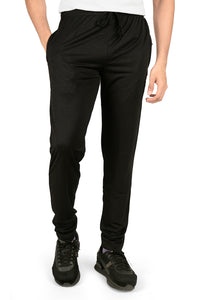 Men's POLYESTER TRACK PANTS | BLACK | SIZES FROM M TO 7XL.