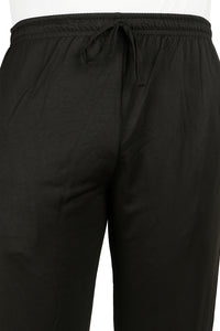 Men's POLYESTER TRACK PANTS | BLACK | SIZES FROM M TO 7XL.