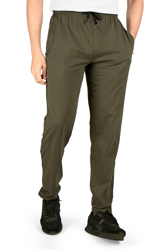 Men's POLYESTER TRACK PANTS | OLIVE | SIZES FROM M TO 7XL.