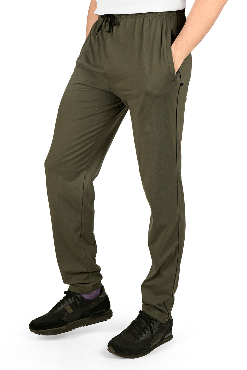 Men's POLYESTER TRACK PANTS | OLIVE | SIZES FROM M TO 7XL.