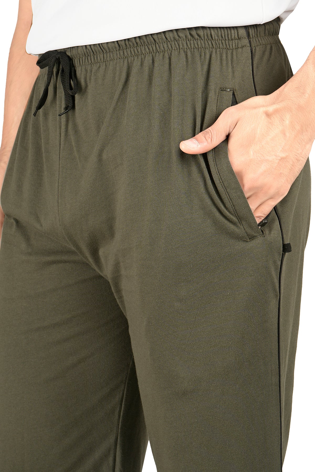 Men's POLYESTER TRACK PANTS | OLIVE | SIZES FROM M TO 7XL.