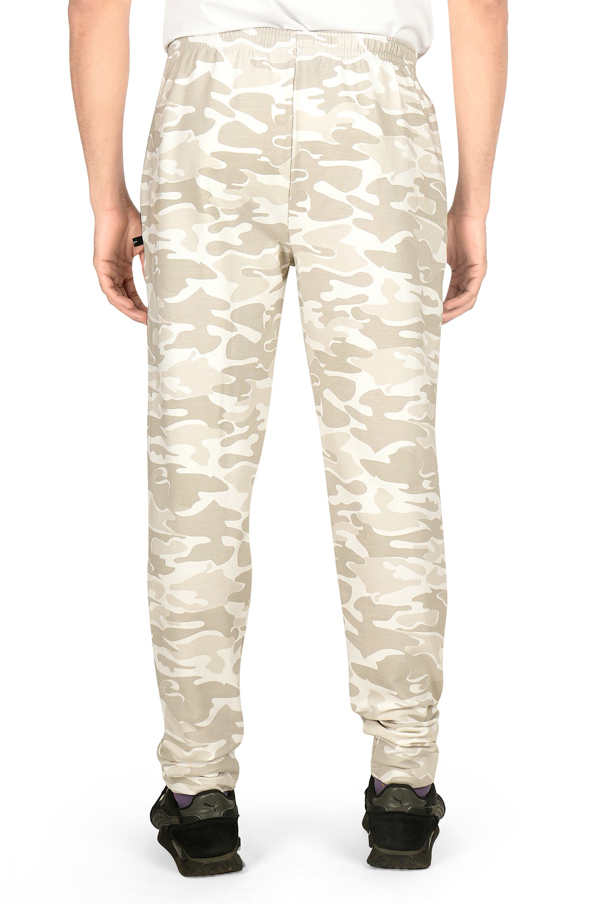 Men's Cotton Military Beige Camouflage Sweatpants All Over-Print. | SIZE FROM M TO 7XL