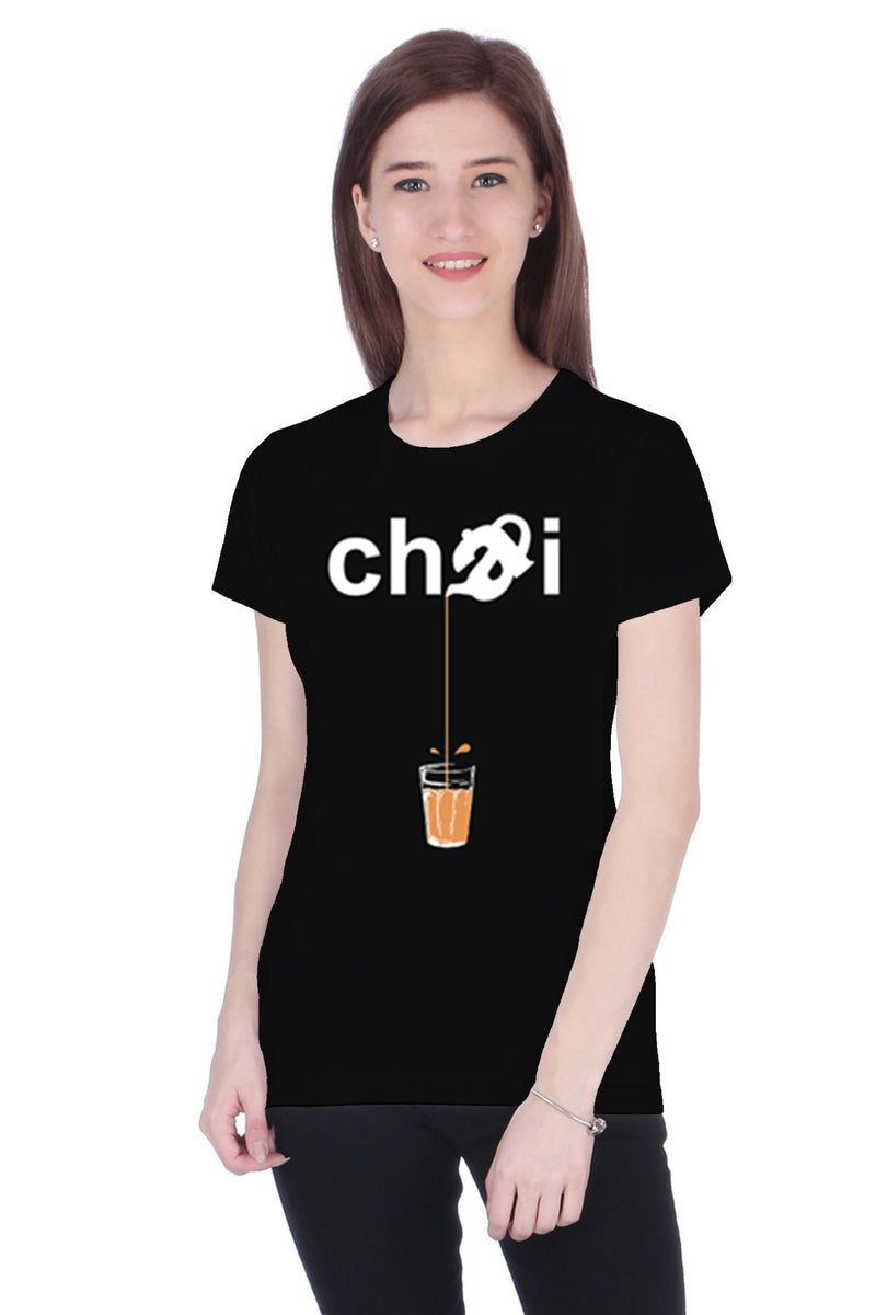 Women's Cotton Round Neck PLUS size T-shirt - CHAi , front view