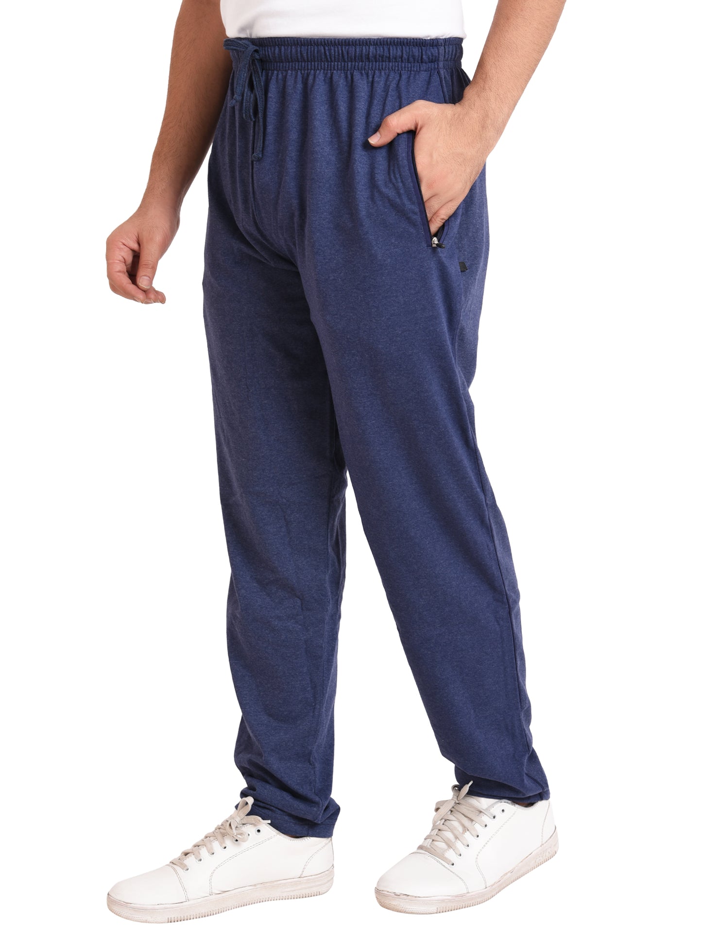 NEO GARMENTS Men's Cotton TRACK PANTS | DENIM BLUE | SIZES FROM M TO 9XL.