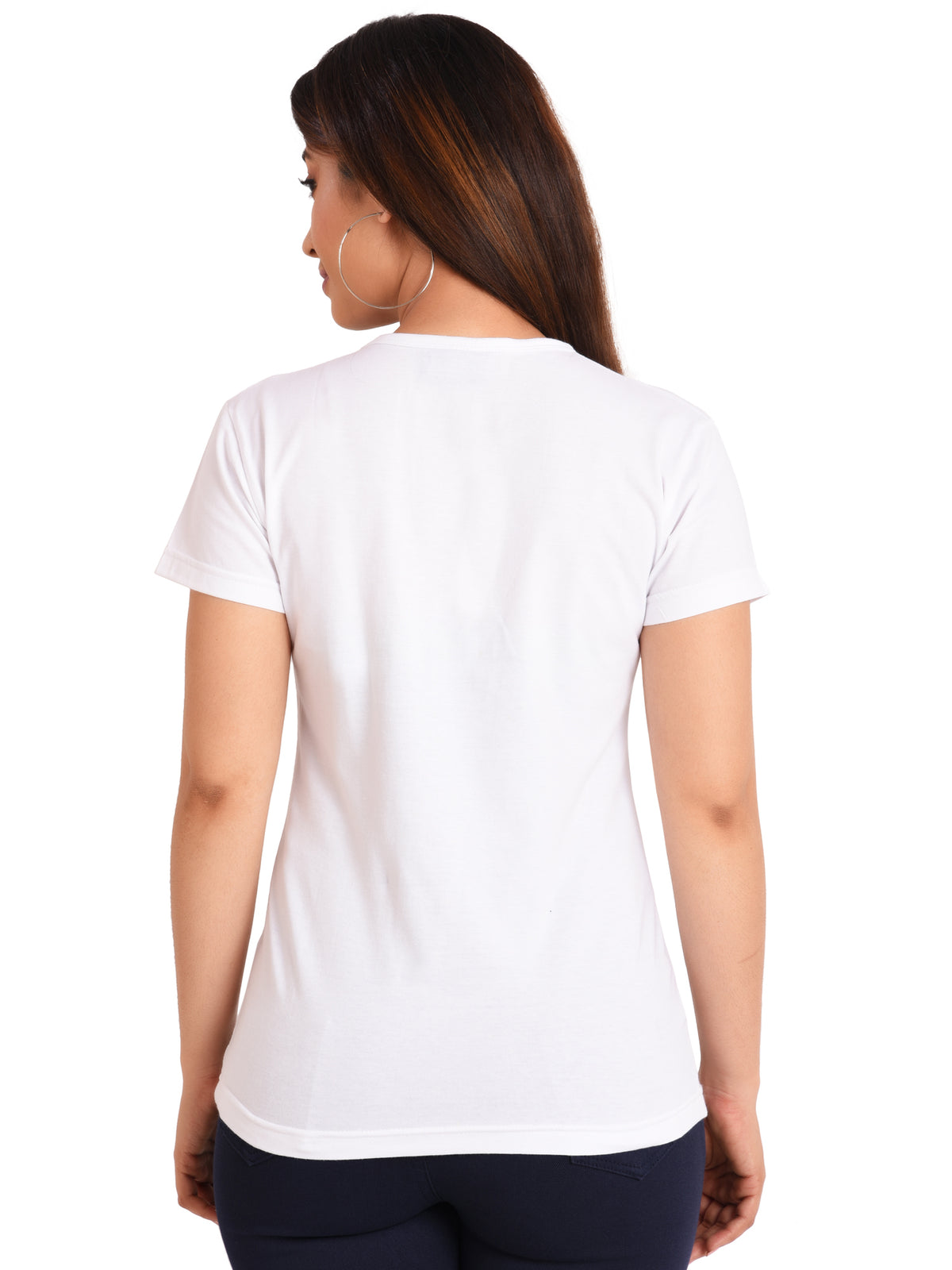 NEO GARMENTS Women's Cotton Round Neck T-shirt - OM. | SIZE FROM S-32" TO 8XL-52"