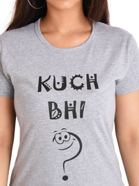 NEO GARMENTS Women's Cotton Round Neck PLUS T-shirt | KUCH BHI | SIZE FROM - S-32" TO 8XL-52".