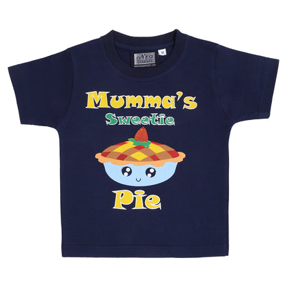 NEO GARMENTS Kids Unisex Round Neck Printed Cotton T-shirt - MUMMA'S SWEETIE PIE | SIZE FROM 1 YRS TO 7 YRS.