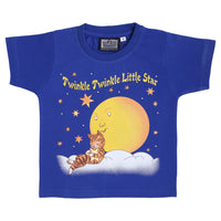 NEO GARMENTS Kids Unisex Round Neck Printed Cotton T-shirt - TWINKLE TWINKLE LITTLE STAR. | SIZE FROM 1 YRS TO 7 YRS.