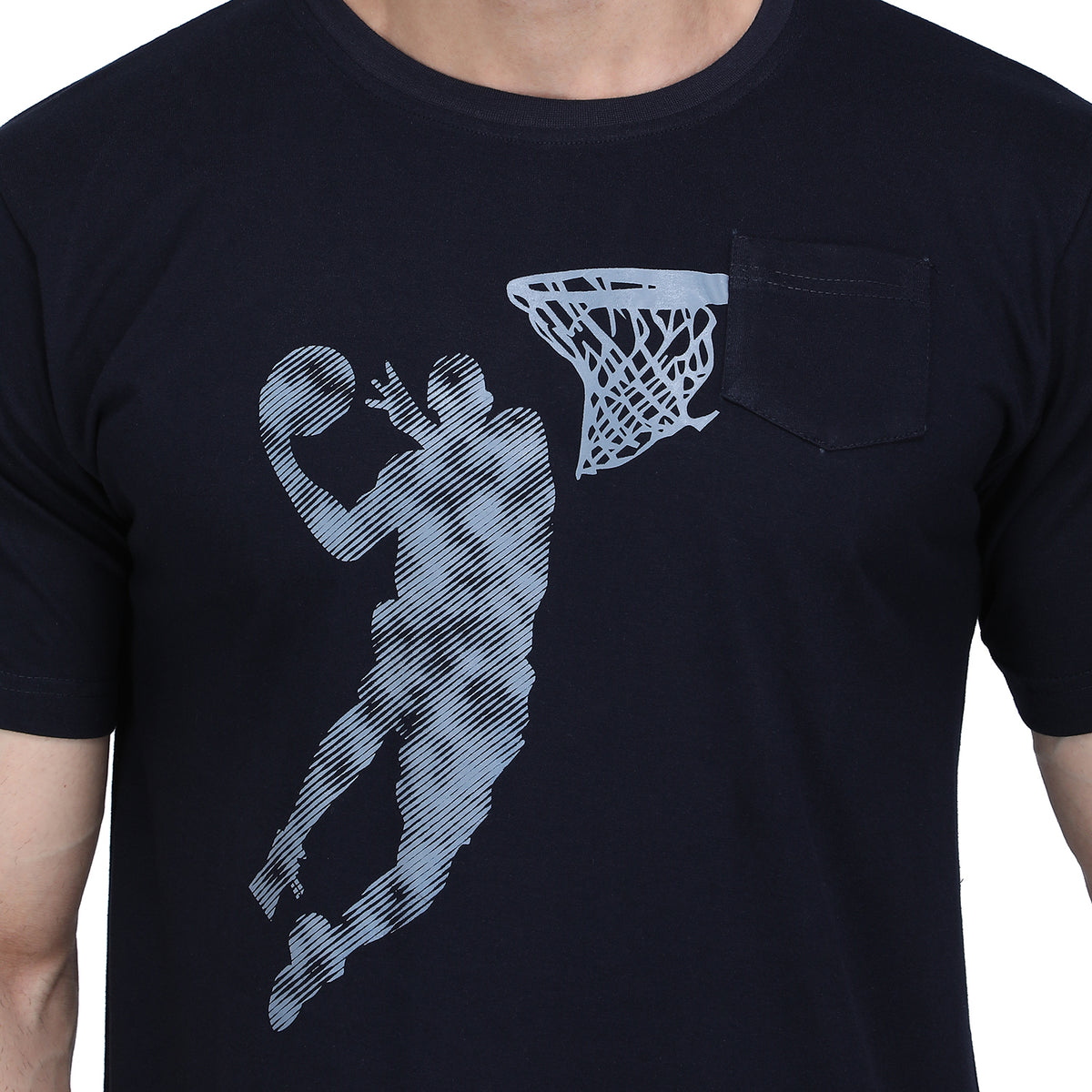 Neo Garments Men's Cotton Round Neck Half Sleeve T-Shirt | BASKET BALL | SIZE FROM XS TO 2XL |