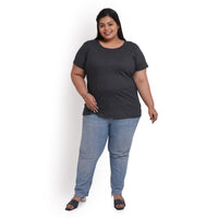 Women Cotton Round Neck Plus Size T-shirt | POLKA DOTS PRINT | SIZES - 4XL" TO 8XL.