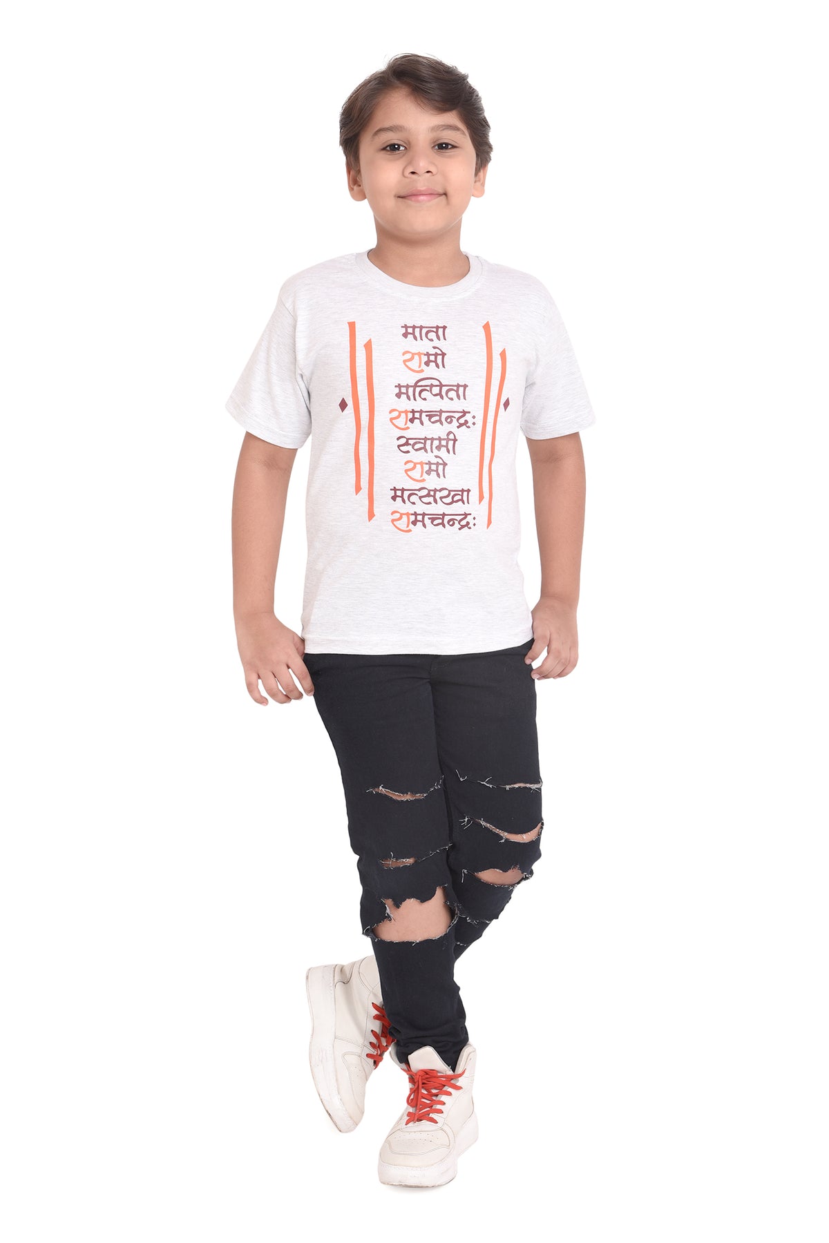 NEO GARMENTS Boys Cotton Round Neck Half sleeves T-Shirt - Ramraksha. | SIZE FROM 7YRS TO 14YRS