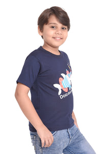 NEO GARMENTS Kids Unisex Round Neck Printed Cotton T-shirt - SHARK. | SIZE FROM 1 YRS TO 7 YRS.