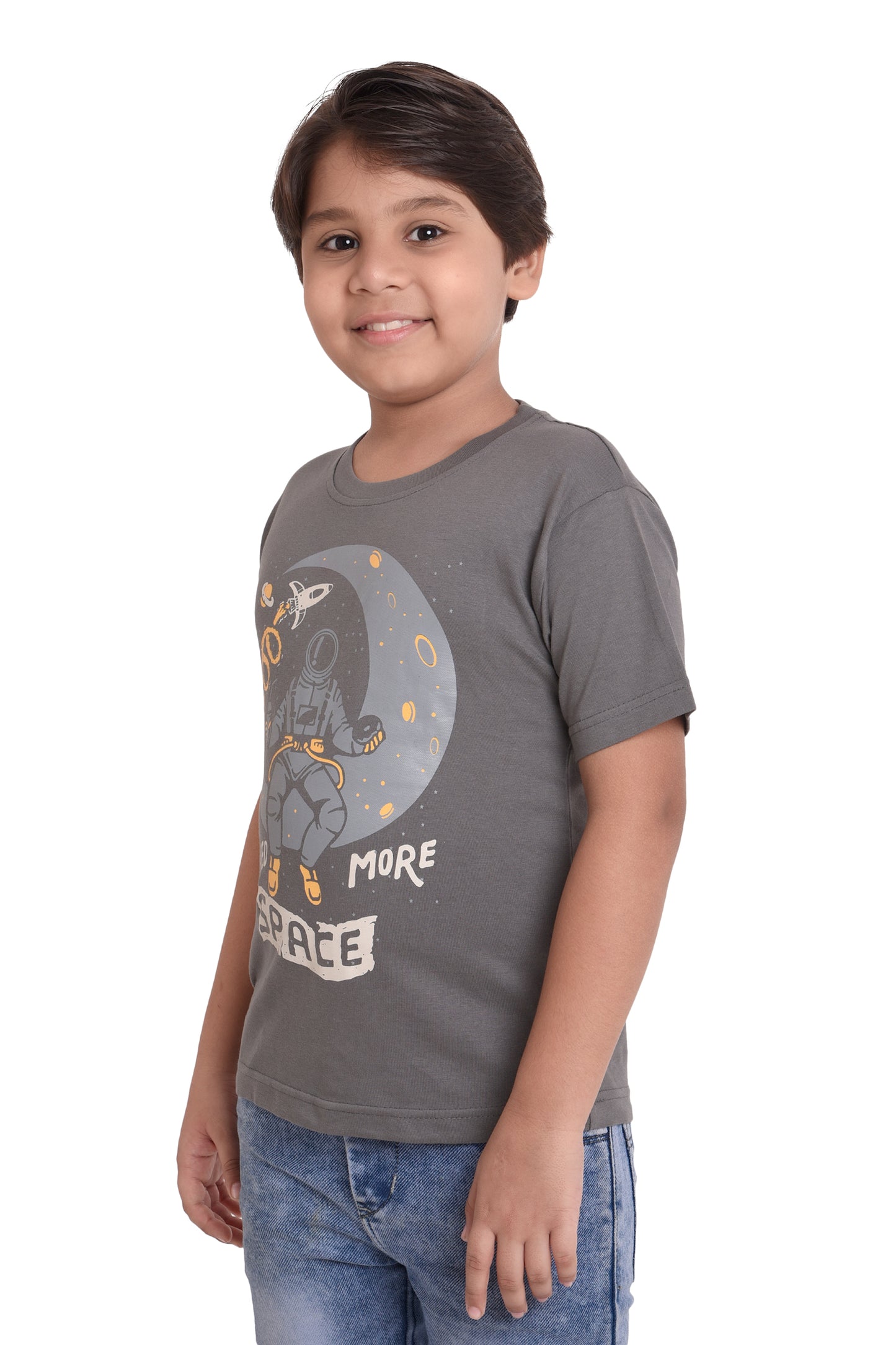 NEO GARMENTS Boys Cotton Round Neck Half sleeves T-Shirt - I NEED MORE SPACE. | SIZE FROM 7YRS TO 14YRS.
