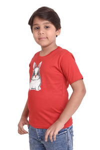 NEO GARMENTS Kid's Boys & Girls Round Neck Cotton T-shirt | BUNNY RABBIT. | SIZE FROM 1YRS TO 7YRS