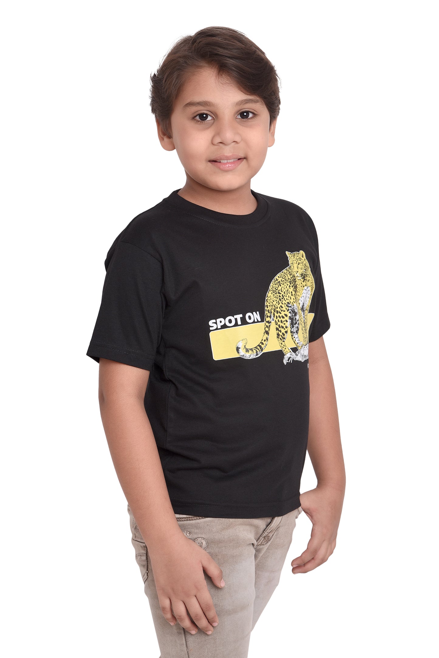 NEO GARMENTS Boys Cotton Round Neck Half sleeves T-Shirt - SPOT ON. | SIZE FROM 7YRS TO 14YRS