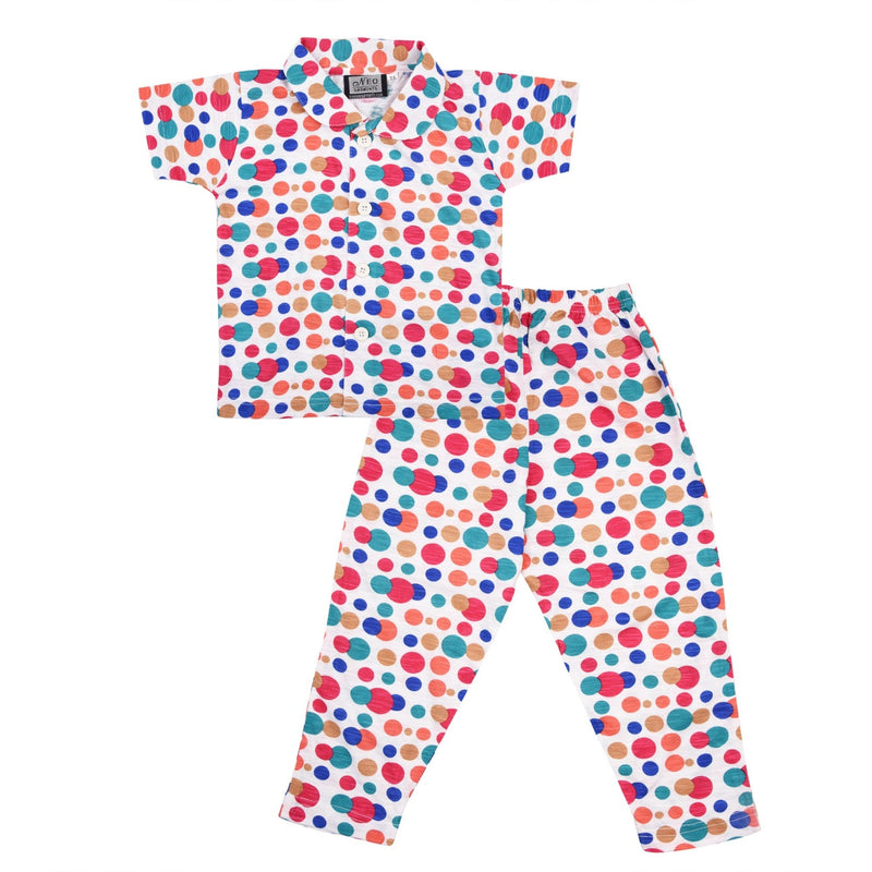 NEO GARMENTS Kids Unisex Printed Cotton Night Dress | SIZE FROM 18 TO 34