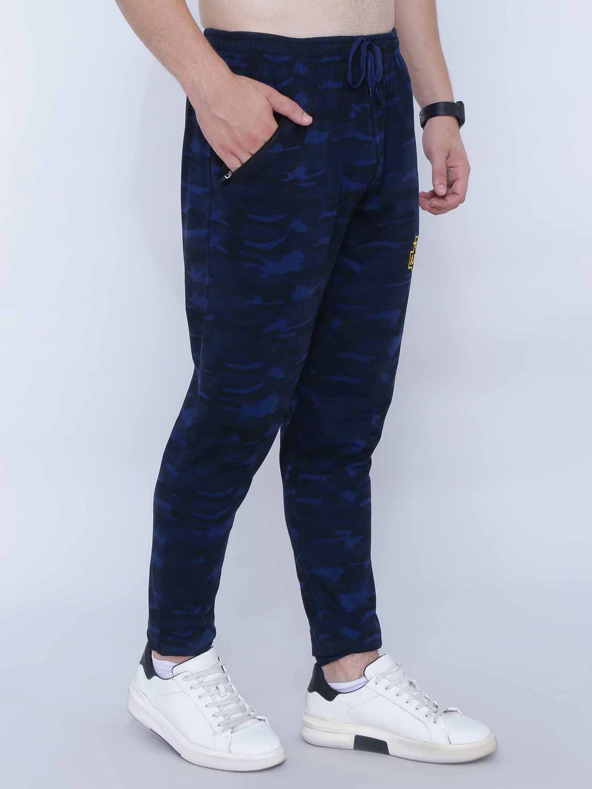 Men's Trackpants | Willow Joggers with Stripe | Blue | Percival | Percival  Menswear
