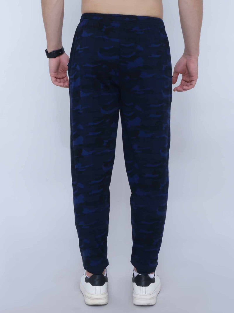 Men's Cotton Camouflage Track Pant. | BLUE-BLACK | SIZES FROM M TO 5XL.