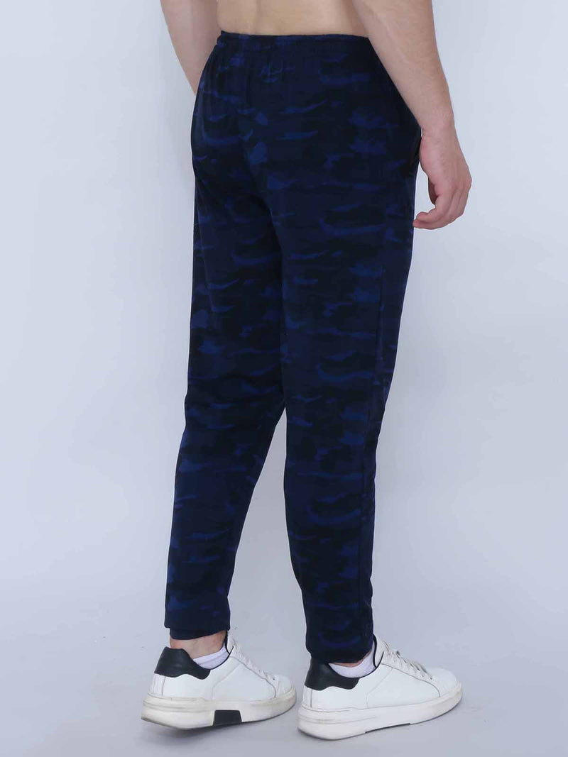 Men's Cotton Camouflage Track Pant. | BLUE-BLACK | SIZES FROM M TO 5XL.