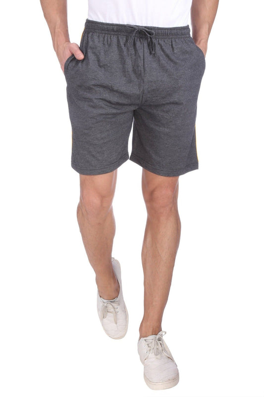 Men’s Cotton Long Shorts | CARBON , front view
