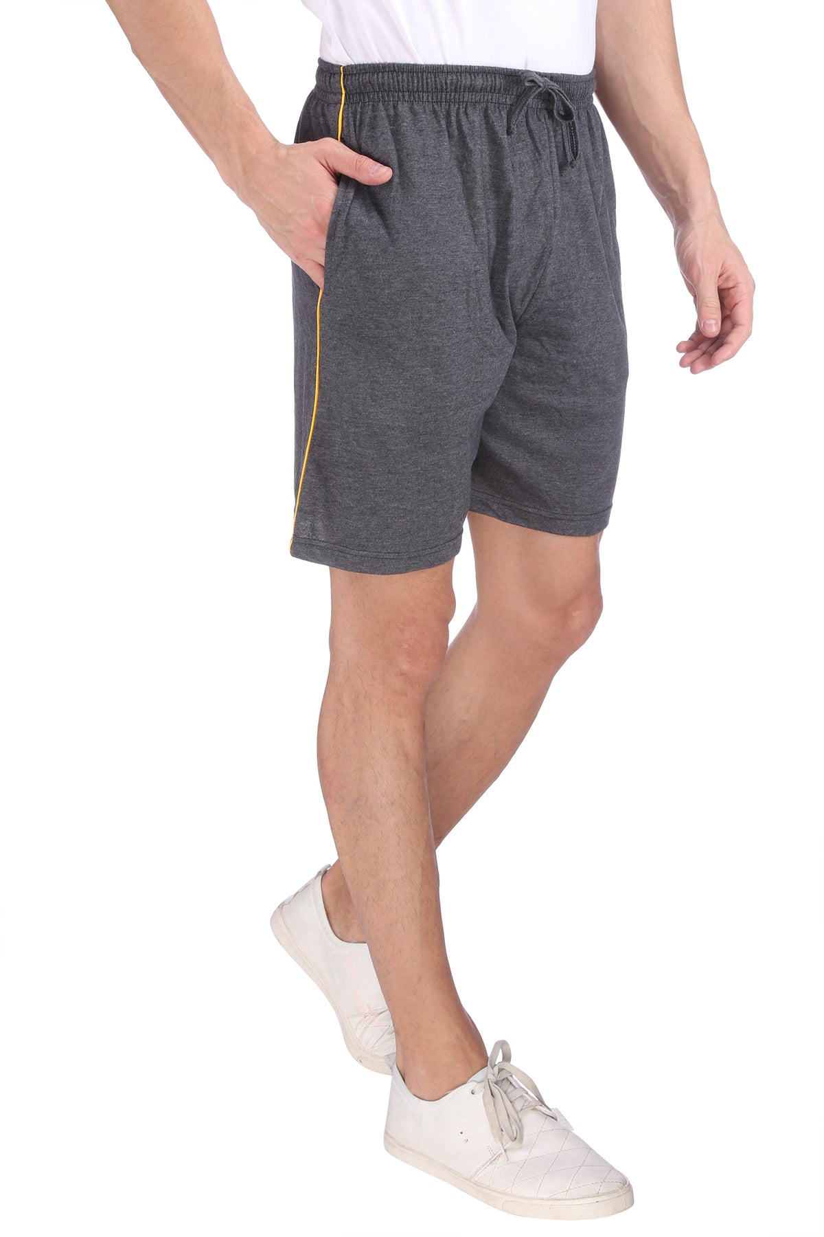 NEO GARMENTS Men’s Cotton Long Shorts | CARBON | SIZES FROM M TO 9XL.