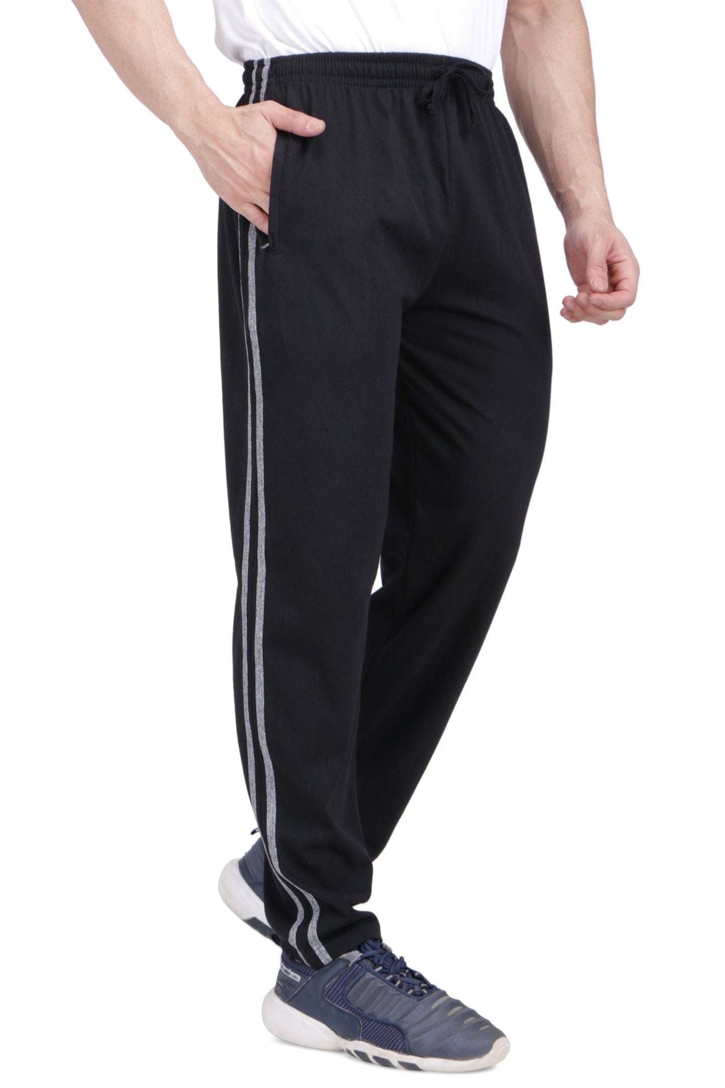 Buy NGT Black Mens Cotton Lower Track Pant (XL) Online at Best