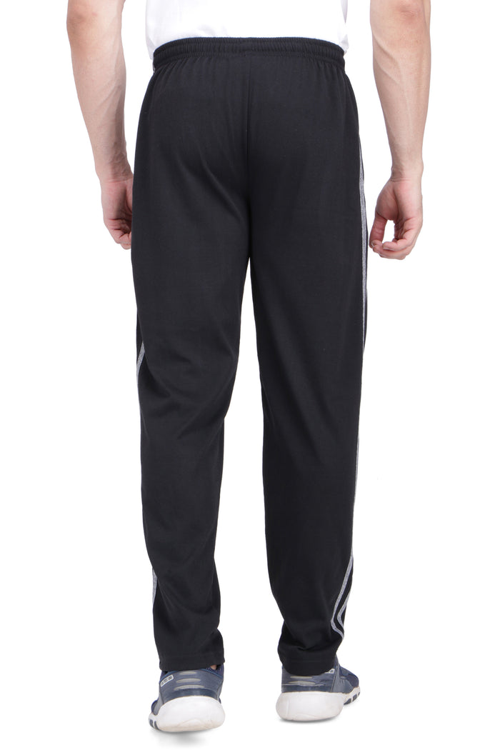 Men's Cotton PATTI TRACK PANTS | BLACK | SIZES FROM M TO 5XL.