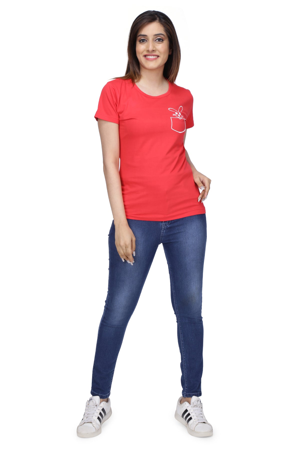 Women's Cotton Round Neck T-shirt -RABBIT | SIZE FROM S-32" TO 8XL-52"