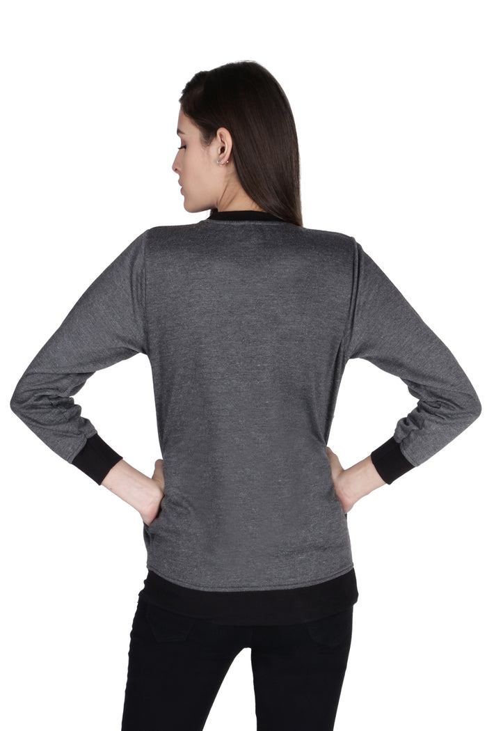 Neo Garments Women's Cotton Fashion Pullover Sweatshirt with Pockets | CAT OUTLINE | SIZE FROM S - 36" TO 3XL - 46"