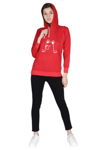 Neo Garments Women's Cotton Fashion Hooded Pullover Sweatshirt with Kangaroo Pockets | BEAR | SIZE FROM S - 36" TO 3XL - 46"