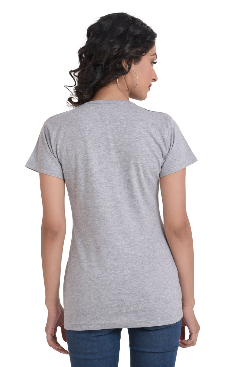 Women's Cotton Round Neck Half Sleeve T-shirt - LET IT GO | SIZE FROM - S - 32" TO 3XL - 42"