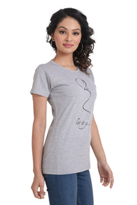 Women's Cotton Round Neck Half Sleeve T-shirt - LET IT GO | SIZE FROM - S - 32" TO 3XL - 42"