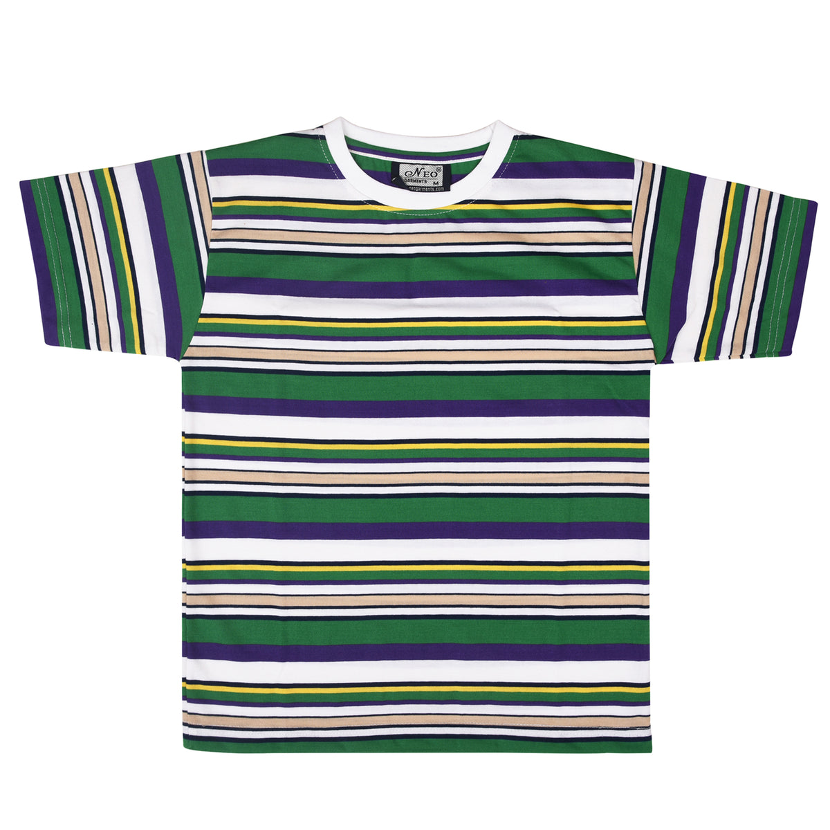 Neo Garments Boys Round Neck Cotton Striped T-Shirt & 3/4 Set for Kids. | SIZE FROM 7YRS TO 14YRS