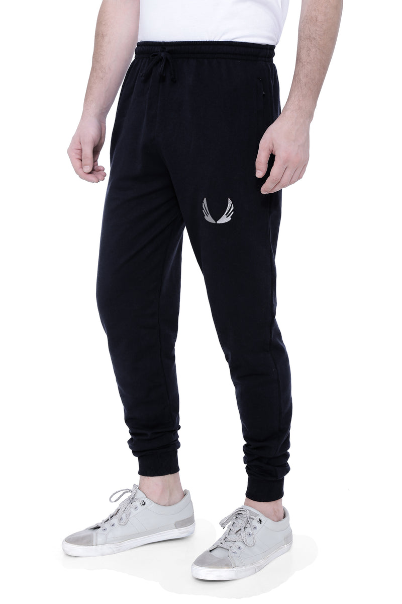 Men's Cotton Sweatpants - Black | SIZES FROM M TO 7XL.