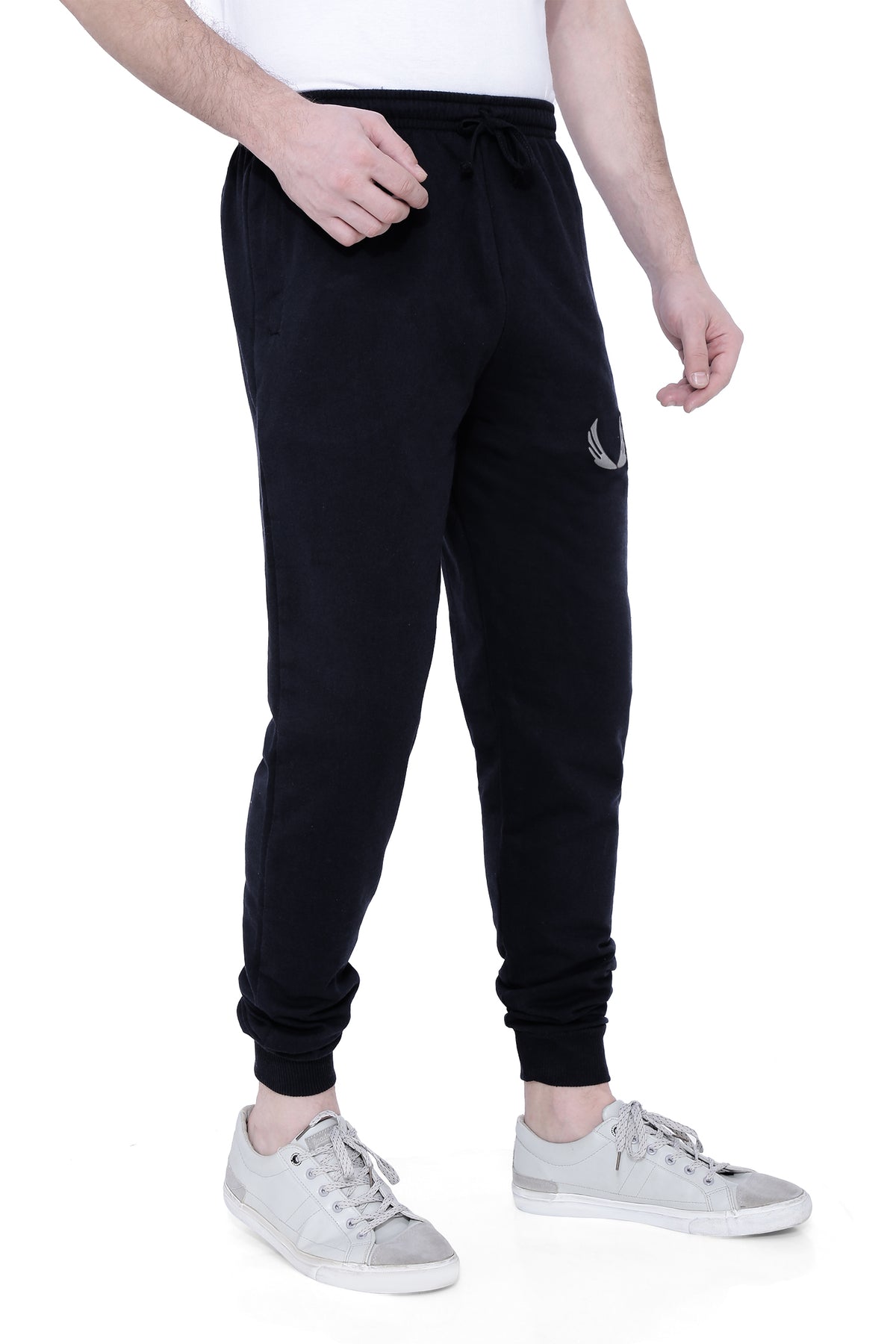 Men's Cotton Sweatpants - Black | SIZES FROM M TO 7XL.